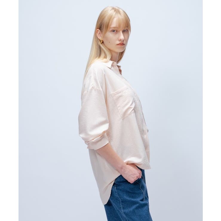【手洗い可】フィブリルサテンシャツ | cloenc | 詳細画像5 