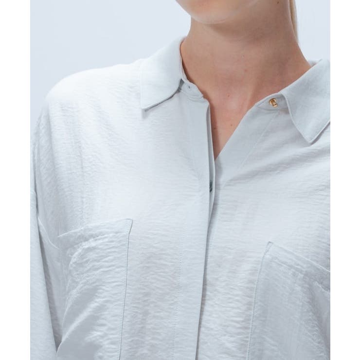 【手洗い可】フィブリルサテンシャツ | cloenc | 詳細画像18 