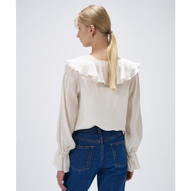 【手洗い可】ラッフルフリルブラウス | cloenc | 詳細画像4 