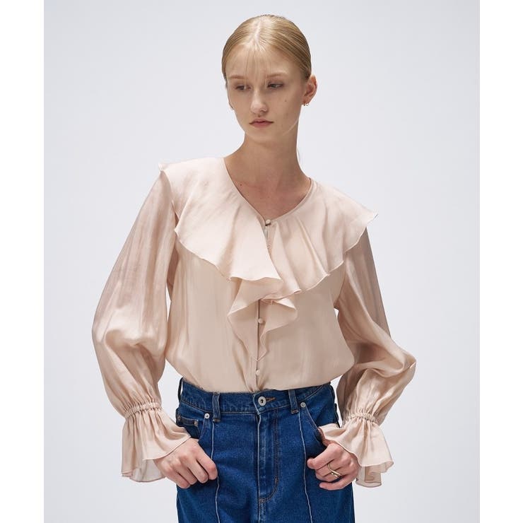 【手洗い可】ラッフルフリルブラウス | cloenc | 詳細画像7 