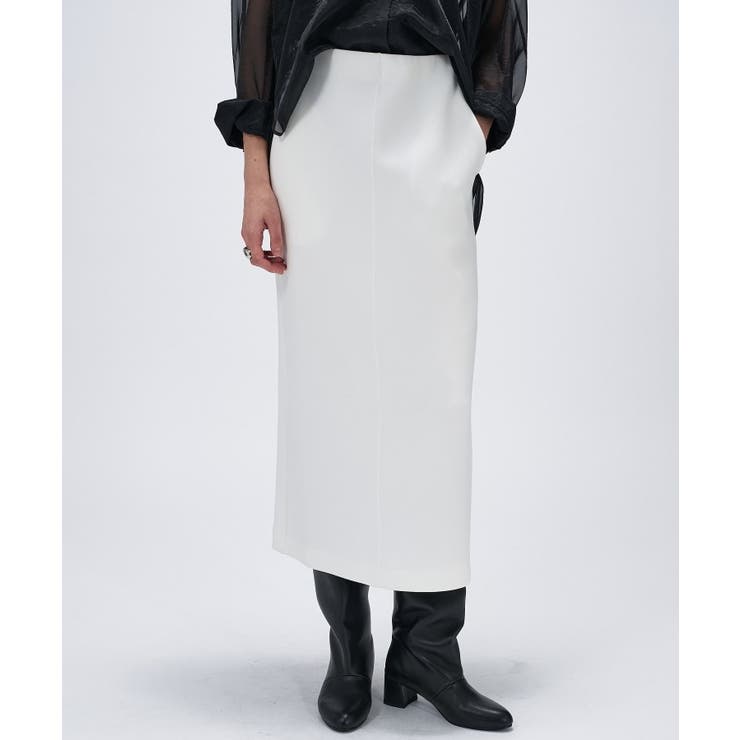 オフホワイト(003) | 【セットアップ／マシンウォッシュ】ダンボールタイトスカート | cloenc