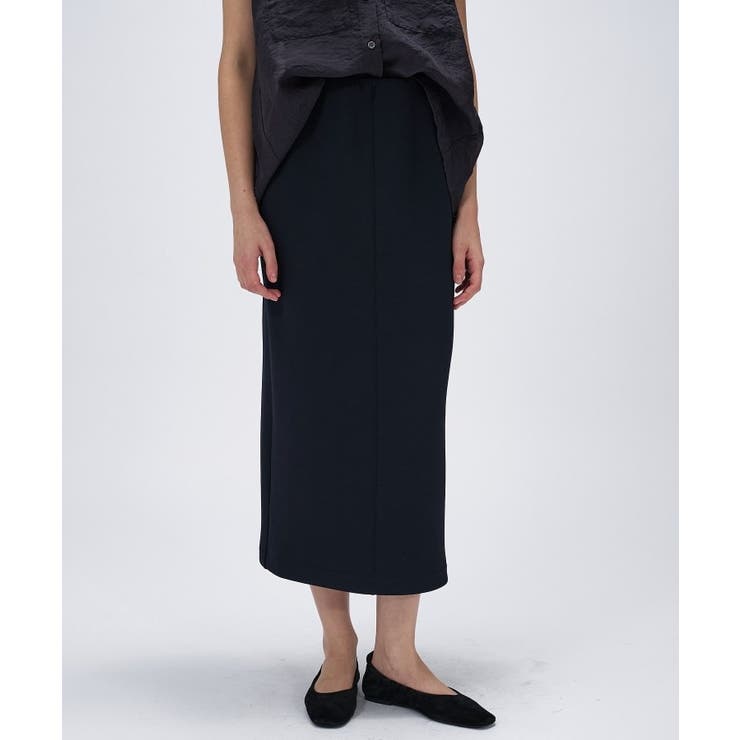 ブラック(019) | 【セットアップ／マシンウォッシュ】ダンボールタイトスカート | cloenc