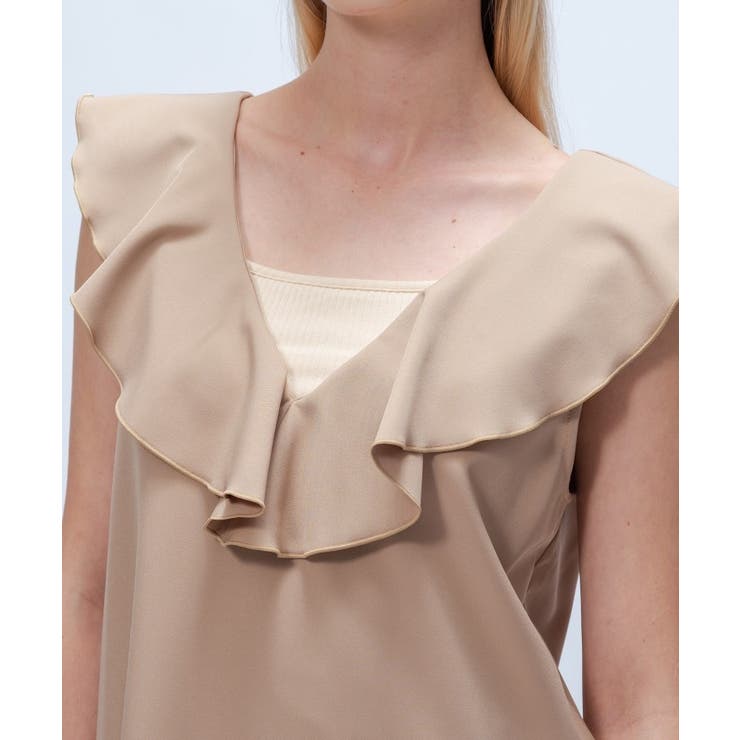 【オケージョン／手洗い可】フリルVネックジャンパースカート | cloenc | 詳細画像5 