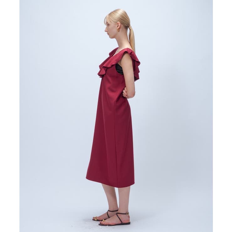 【オケージョン／手洗い可】フリルVネックジャンパースカート | cloenc | 詳細画像9 