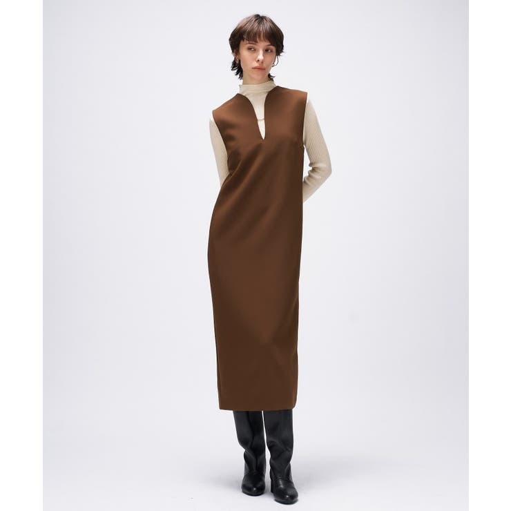 【マシンウォッシュ】キーネックジャンパースカート | cloenc | 詳細画像5 