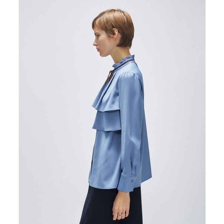 【手洗い可】ベロアリボンフリルブラウス | cloenc | 詳細画像11 