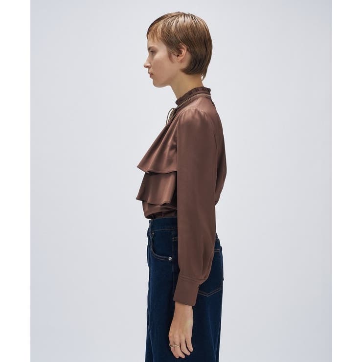 【手洗い可】ベロアリボンフリルブラウス | cloenc | 詳細画像16 