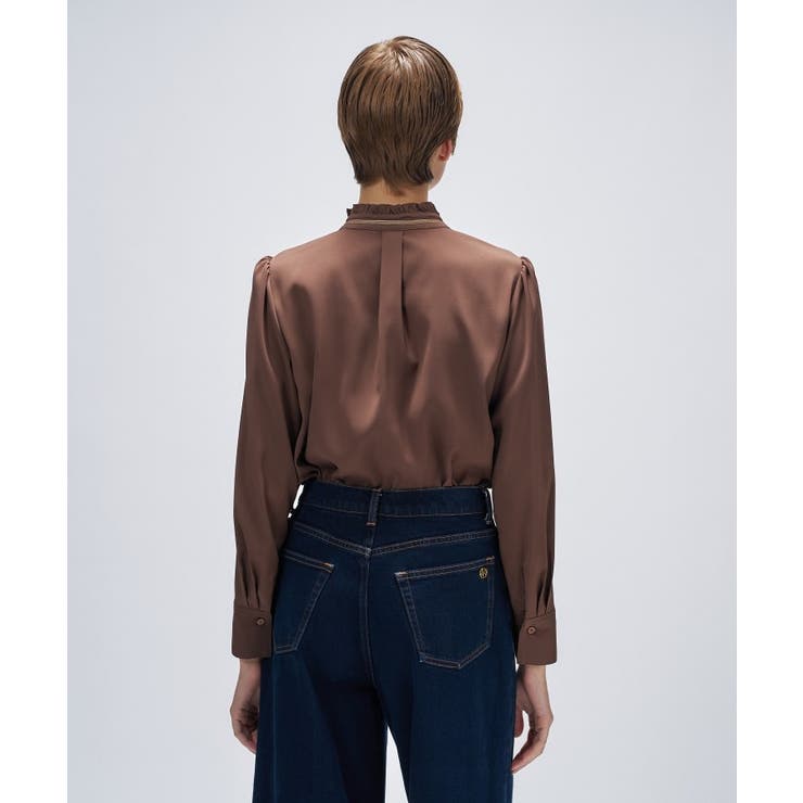 【手洗い可】ベロアリボンフリルブラウス | cloenc | 詳細画像17 