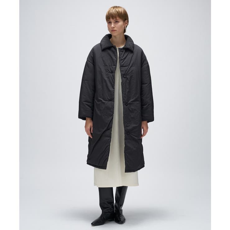 ブラック(019) | パディングロングコート | cloenc