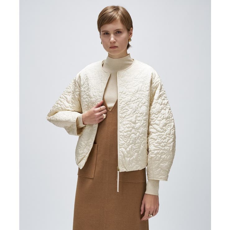 【手洗い可】アートキルトショートブルゾン | cloenc | 詳細画像2 