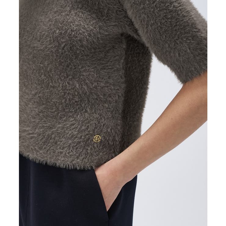 【手洗い可】フェザーヤーンハーフスリーブニット | cloenc | 詳細画像15 