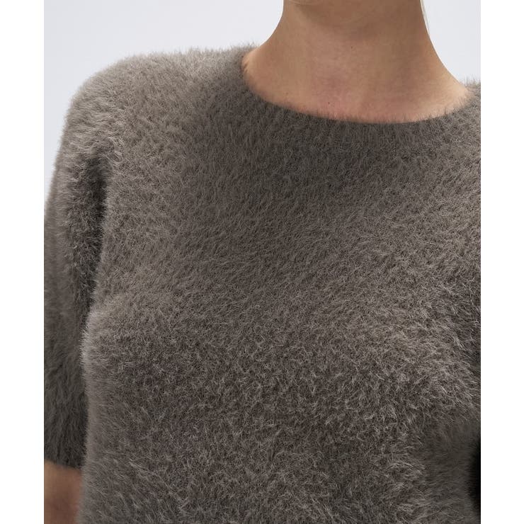 【手洗い可】フェザーヤーンハーフスリーブニット | cloenc | 詳細画像17 
