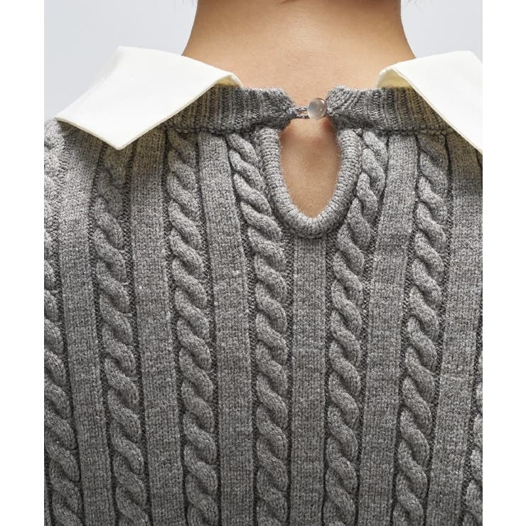 2wayバイカラーミニケーブルニット | cloenc | 詳細画像12 