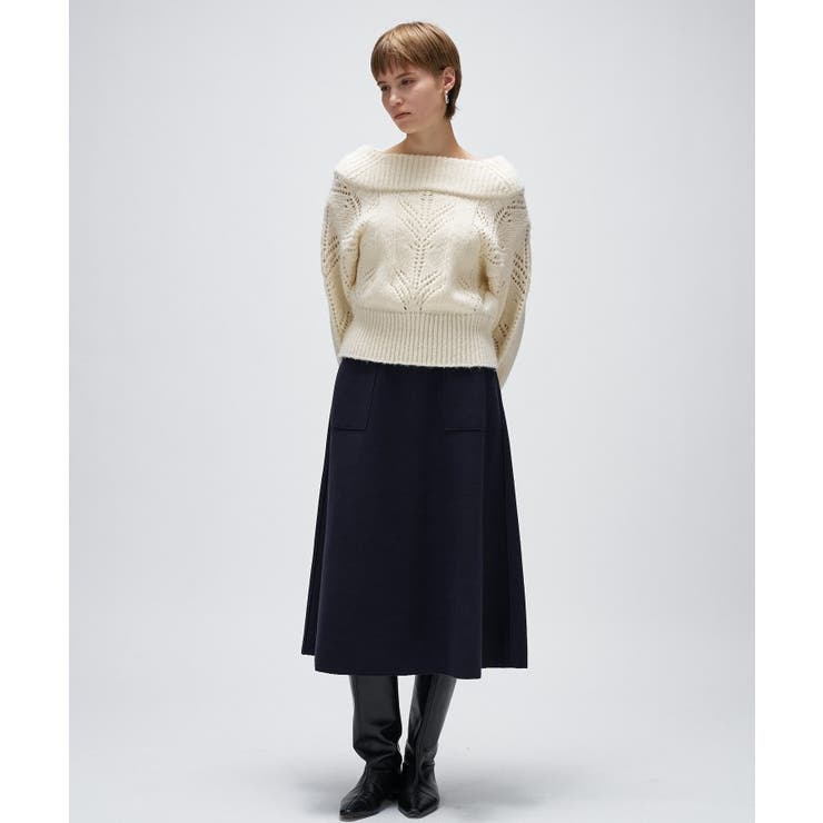 アイレットオフショルニットプルオーバー | cloenc | 詳細画像1 