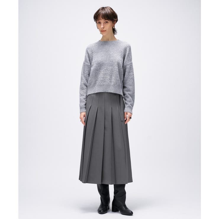 【手洗い可】ラメフェザークルーネックニット | cloenc | 詳細画像14 