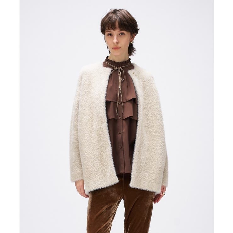 【手洗い可】フェザーヤーンカーディガン | cloenc | 詳細画像2 