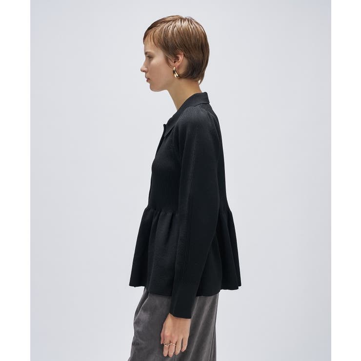 【マシンウォッシュ】ペプラムニットプルオーバー | cloenc | 詳細画像12 