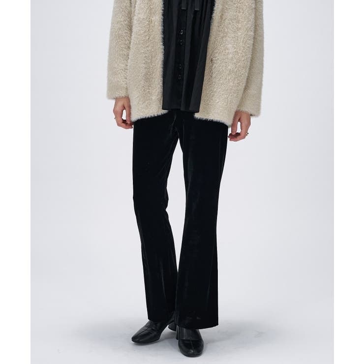 【手洗い可】ベロアセミフレアパンツ | cloenc | 詳細画像11 