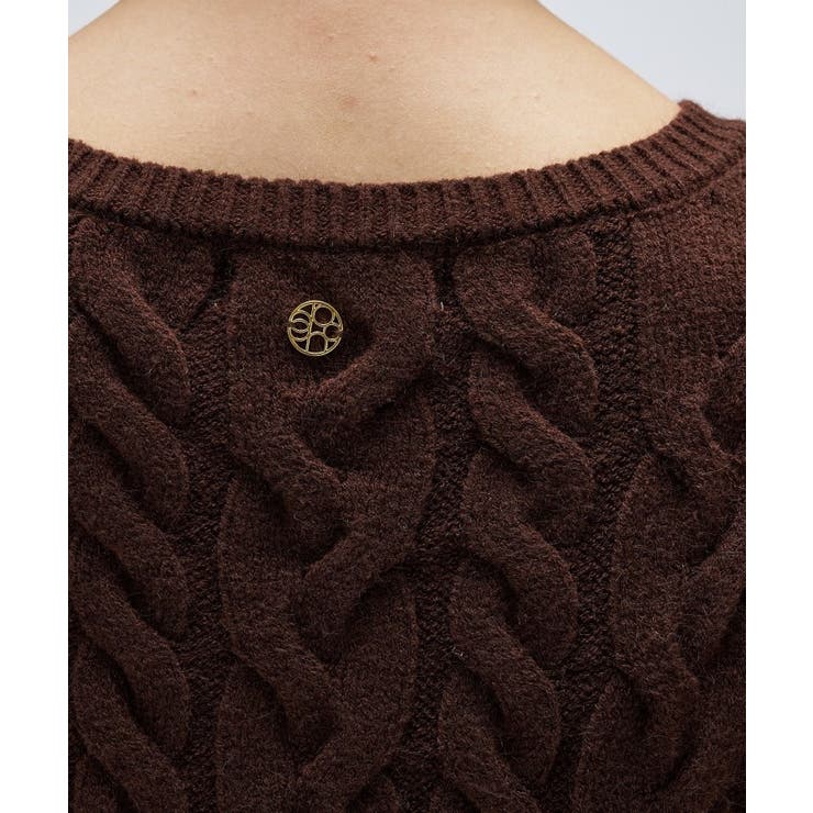 ケーブルニット切り替えワンピース | cloenc | 詳細画像14 