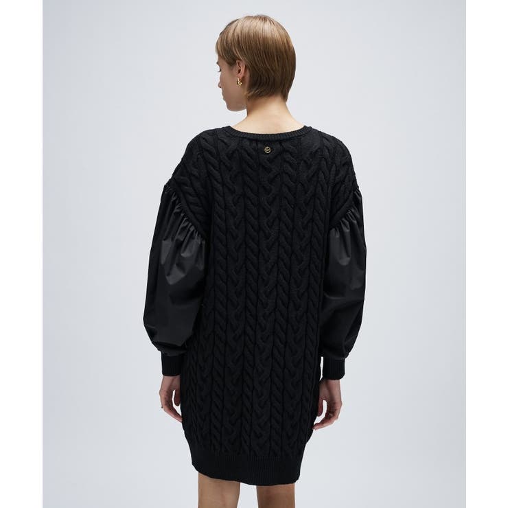 ケーブルニット切り替えワンピース | cloenc | 詳細画像18 