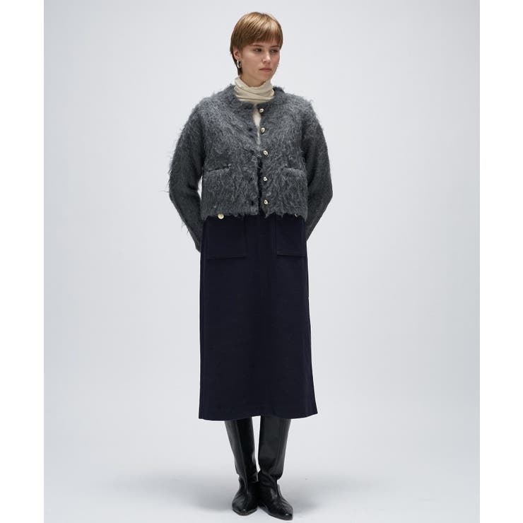 【手洗い可】ウェーヴシャギークロップドカーディガン | cloenc | 詳細画像13 