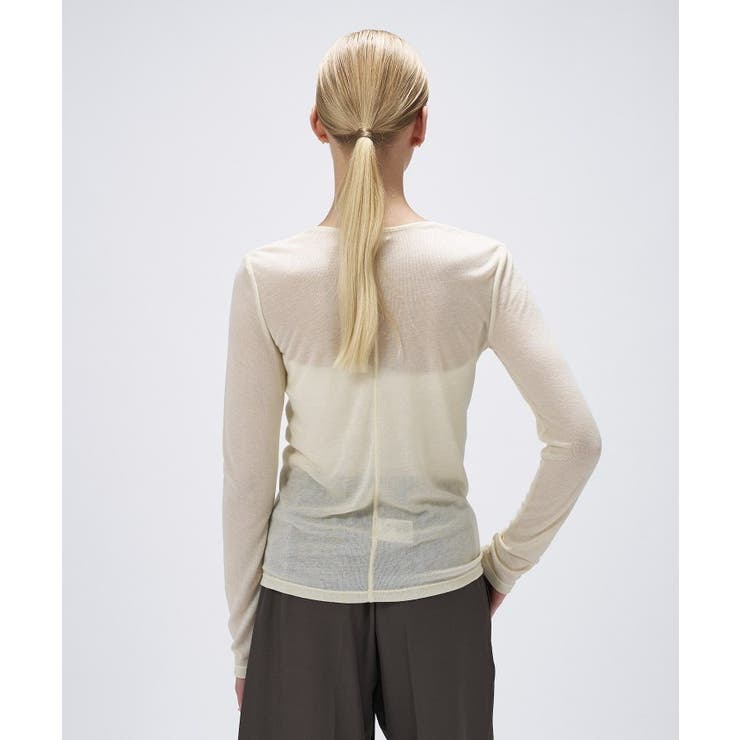 【手洗い可】シアークルーネックプルオーバー | cloenc | 詳細画像4 