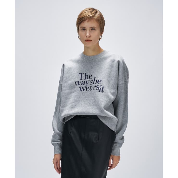 グレー(112) | 【マシンウォッシュ】刺繍ロゴスウェット | cloenc