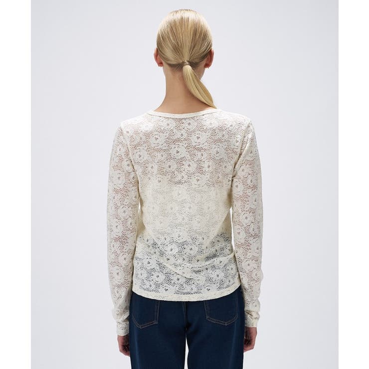 【マシンウォッシュ】フラワーレースプルオーバー | cloenc | 詳細画像4 