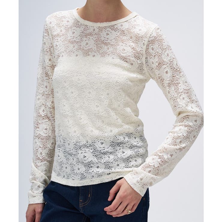 【マシンウォッシュ】フラワーレースプルオーバー | cloenc | 詳細画像5 