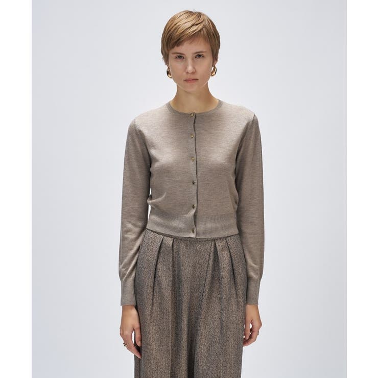 【手洗い可】シルクカシミヤ混クルーネックカーディガン | cloenc | 詳細画像8 