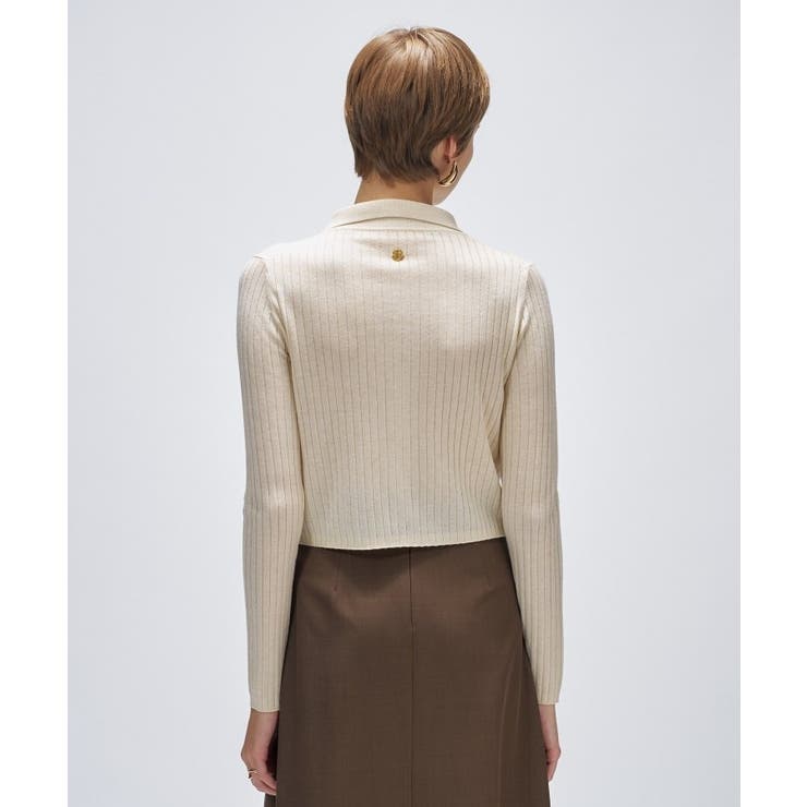 【手洗い可】シルクカシミヤ混ポロニットカーディガン | cloenc | 詳細画像4 