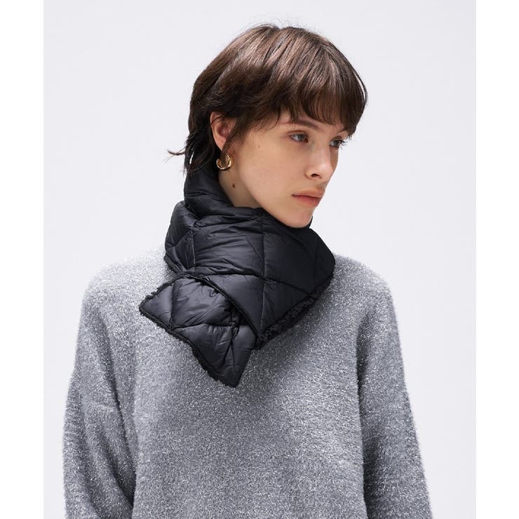 ブラック(519) | 【TAION】シティ リバーシブル ダウンマフラー | cloenc