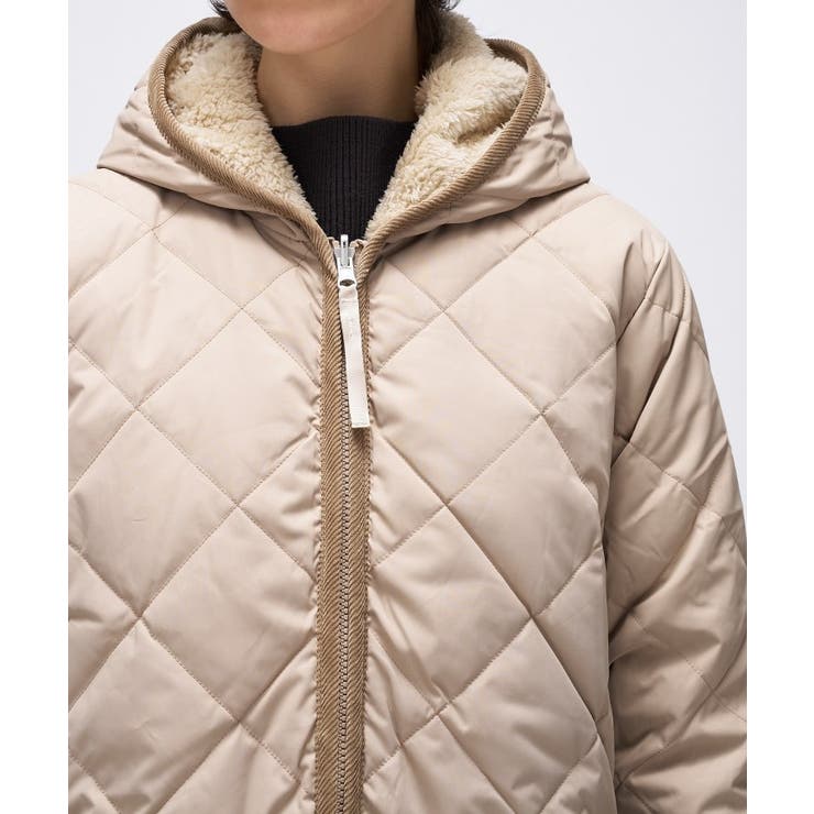 【TAION】シティ リバーシブル パイピングフード ダウン×ボア コート | cloenc | 詳細画像6 