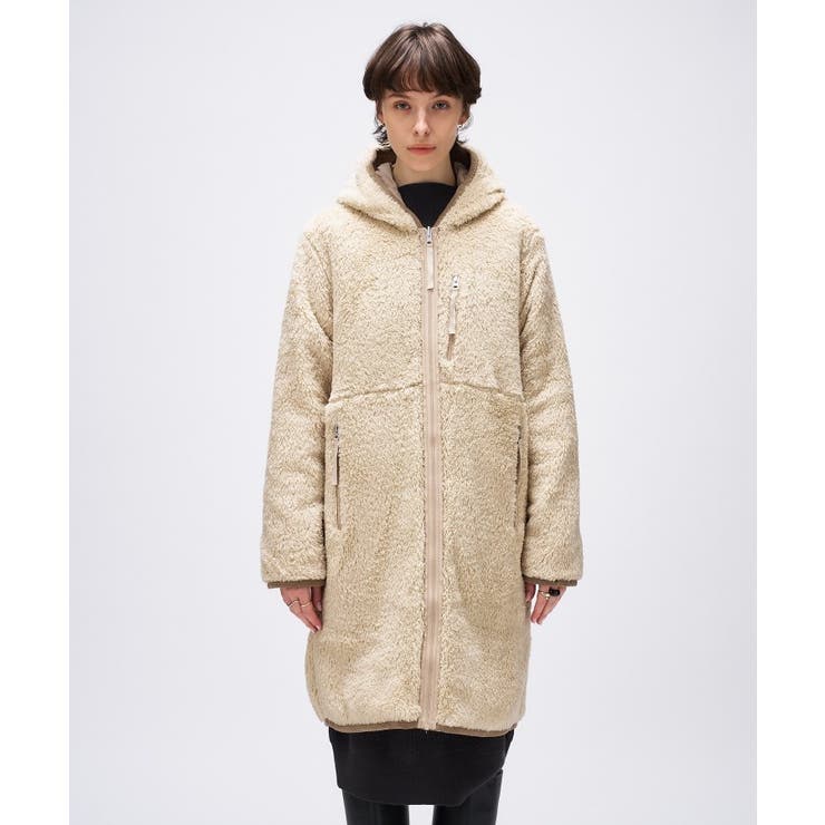 【TAION】シティ リバーシブル パイピングフード ダウン×ボア コート | cloenc | 詳細画像12 