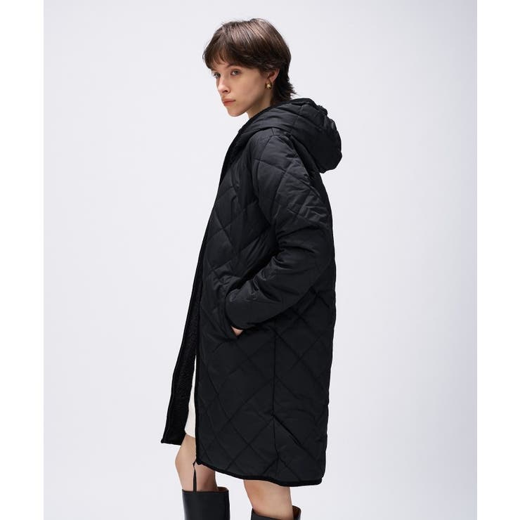 TAION】シティ リバーシブル パイピングフード ダウン×ボア コート