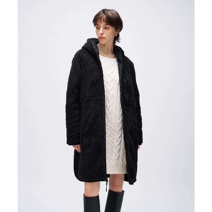 【TAION】シティ リバーシブル パイピングフード ダウン×ボア コート | cloenc | 詳細画像22 