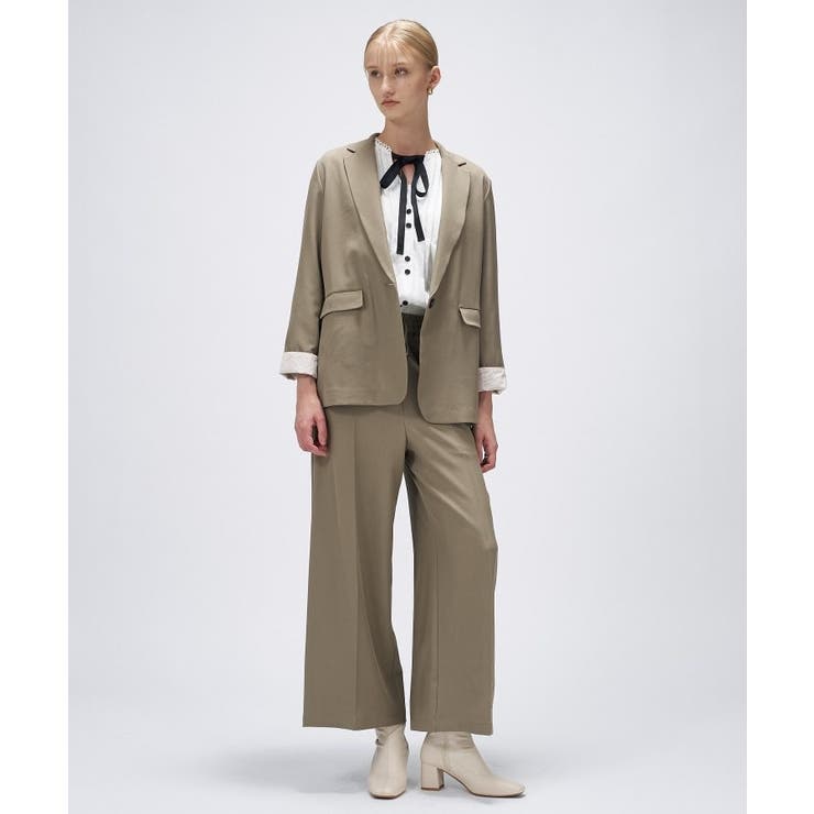 【セットアップ／手洗い可】ツイルイージーワイドパンツ | cloenc | 詳細画像2 