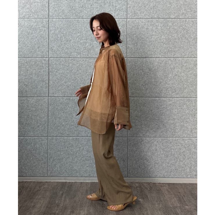 【手洗い可】シアーワッシャーワイドカフスシャツ | cloenc | 詳細画像22 