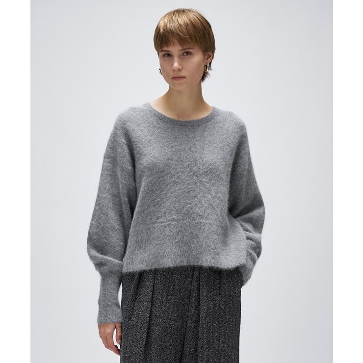 チャコールグレー(913) | フォックスブレンドクルーニット | cloenc