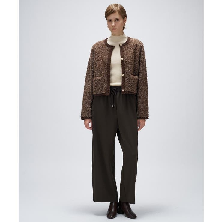 【セットアップ／マシンウォッシュ】カットジョーゼットイージーワイドパンツ | cloenc | 詳細画像7 