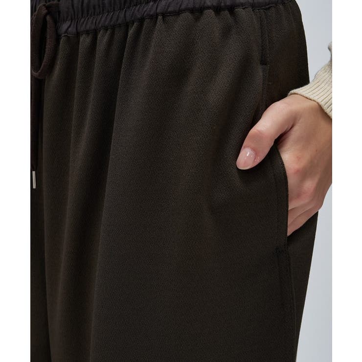 【セットアップ／マシンウォッシュ】カットジョーゼットイージーワイドパンツ | cloenc | 詳細画像12 