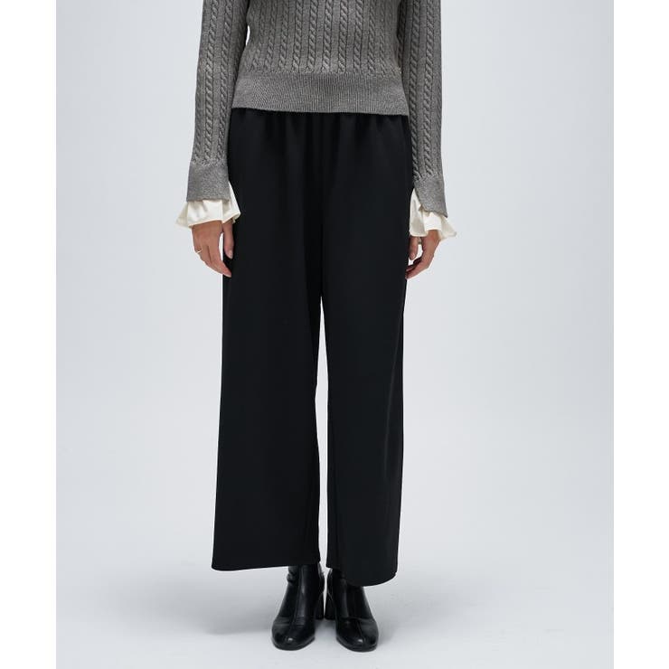 【セットアップ／マシンウォッシュ】カットジョーゼットイージーワイドパンツ | cloenc | 詳細画像16 