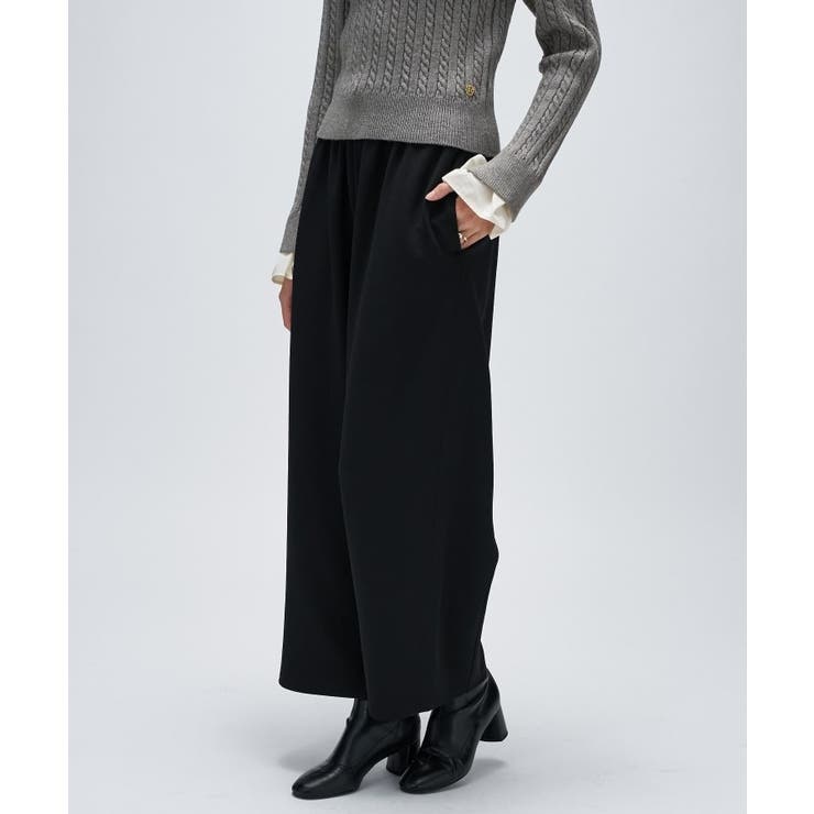 【セットアップ／マシンウォッシュ】カットジョーゼットイージーワイドパンツ | cloenc | 詳細画像17 