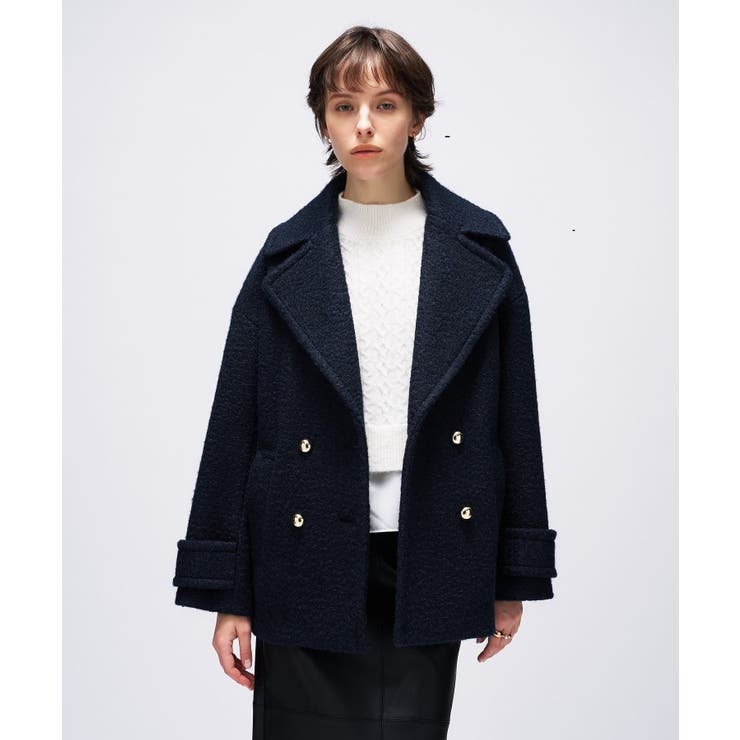 ネイビー(094) | ループメルトンPコート | cloenc