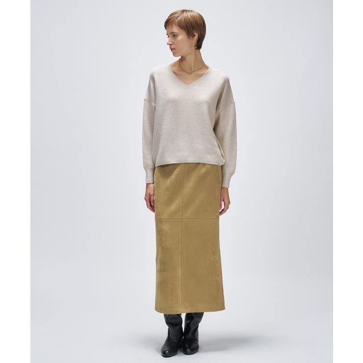 【手洗い可】Vネックラメガターニット | cloenc | 詳細画像1 