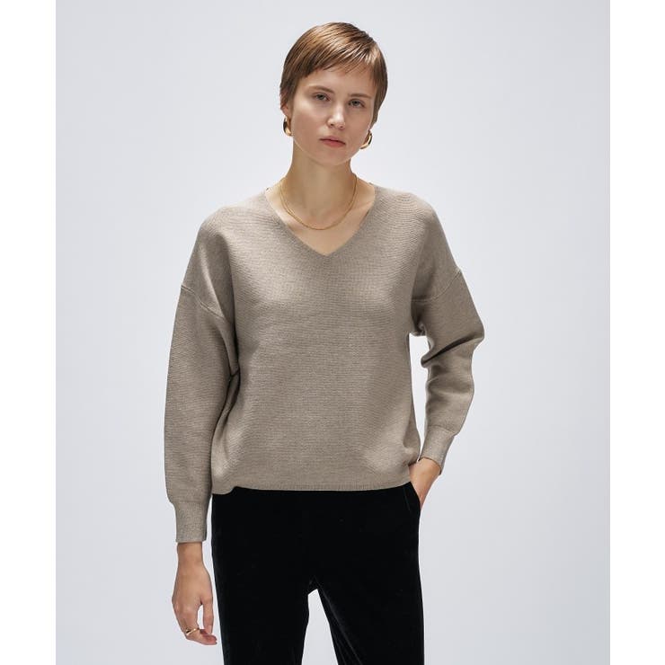 【手洗い可】Vネックラメガターニット | cloenc | 詳細画像30 