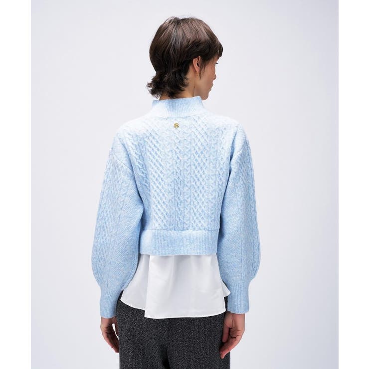 【手洗い可】ニットドッキングペプラムプルオーバー | cloenc | 詳細画像20 