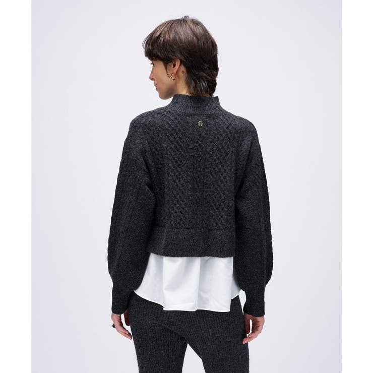 【手洗い可】ニットドッキングペプラムプルオーバー | cloenc | 詳細画像24 