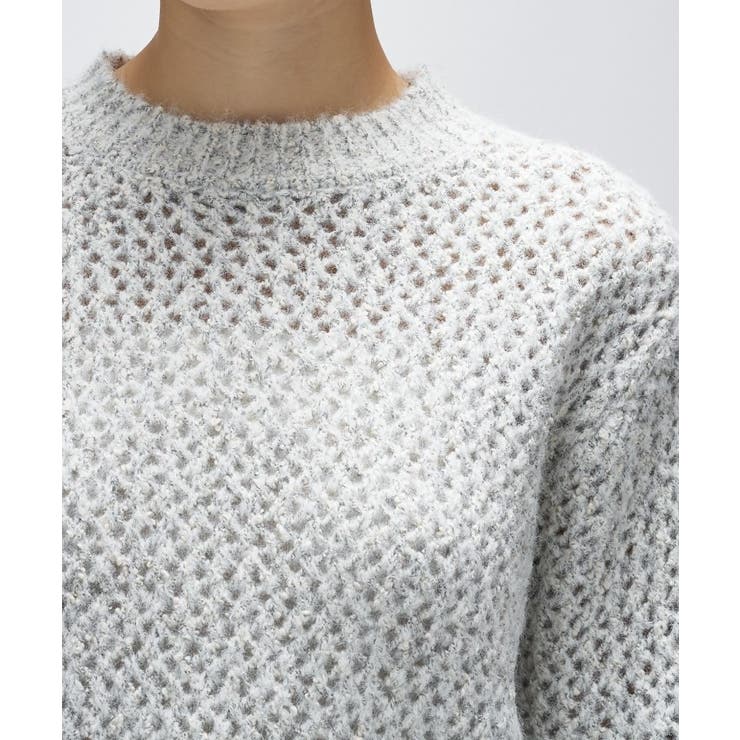 【手洗い可】メランジドルマンクロップドニット | cloenc | 詳細画像5 