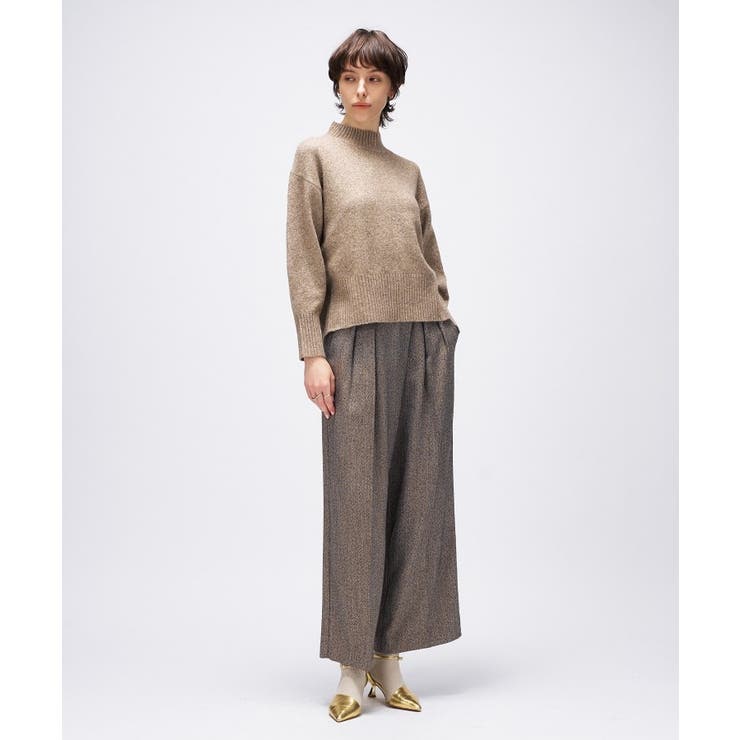 【手洗い可】ラメハイネックニットプルオーバー | cloenc | 詳細画像7 